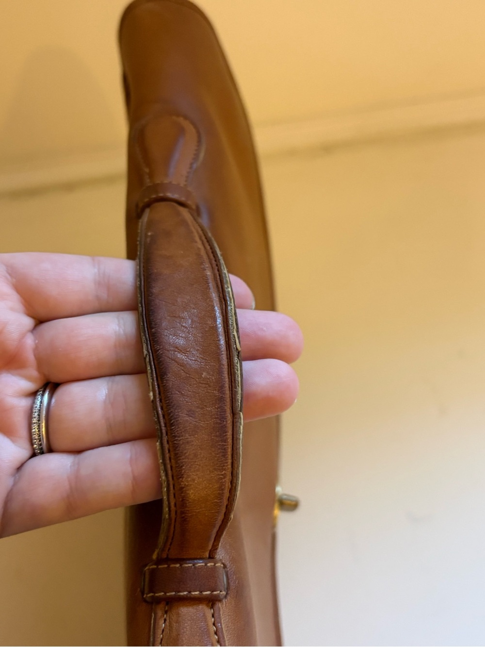 Coach Tan Leather Briefcase with Top Handle - Picture 4 of 10